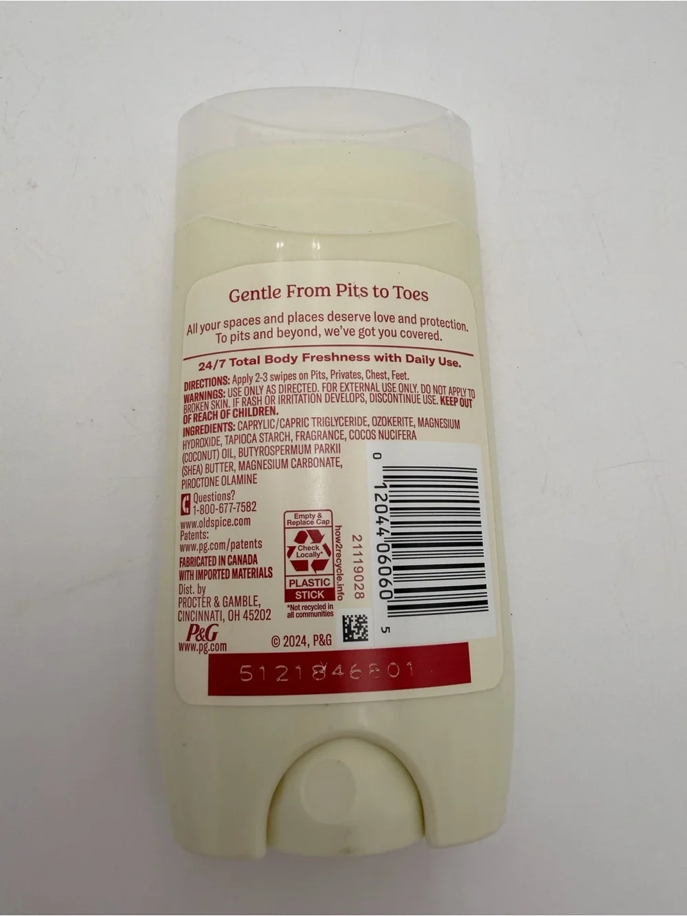 Old Spice Fiji Sensitive Total Body Deodorant Stick - Cream 3 oz.